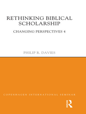 cover image of Rethinking Biblical Scholarship